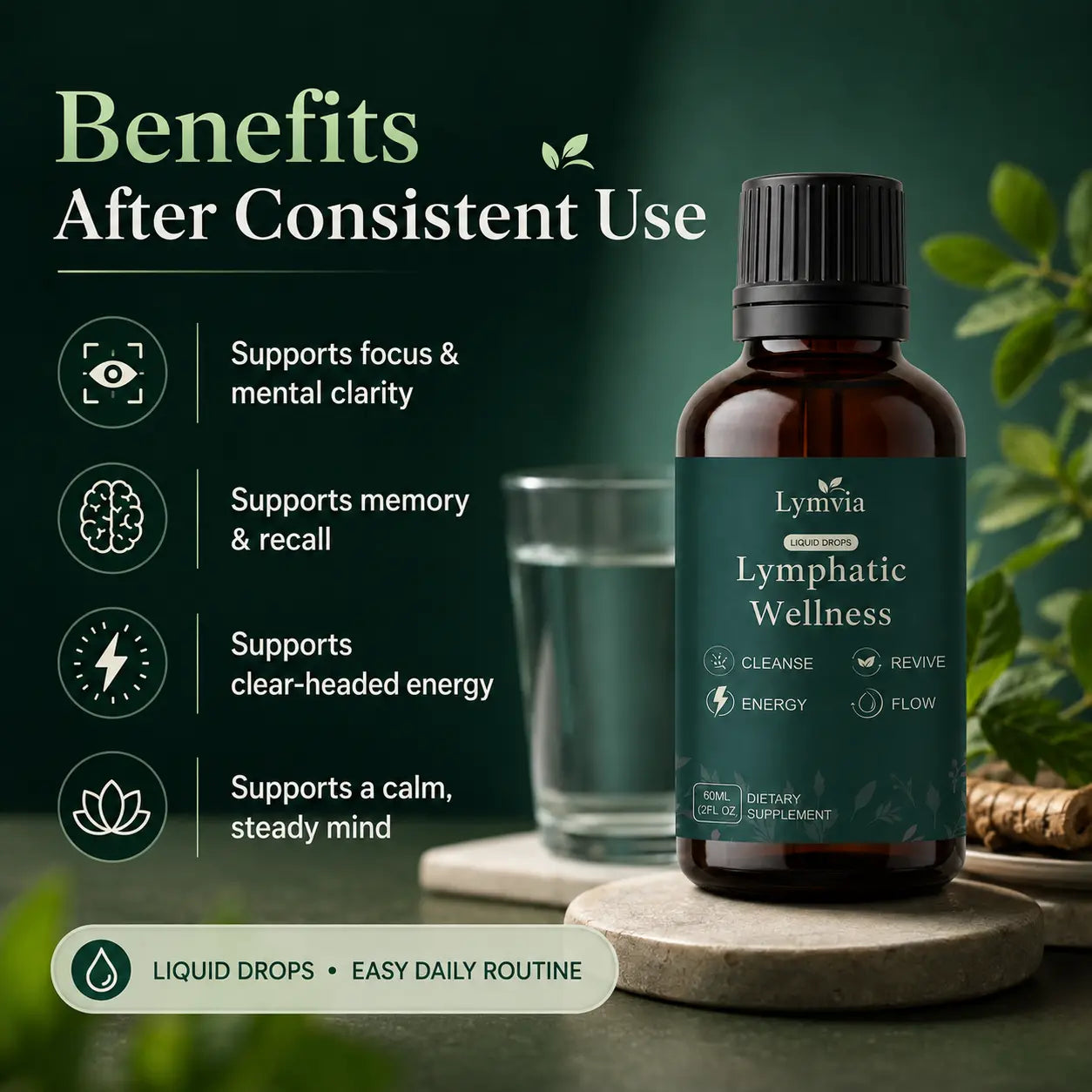 Lymvia support for natural brain cleanup, clarity, mood, and mental energy